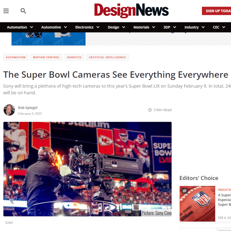 Más de 240 cámaras SONY en la Super Bowl